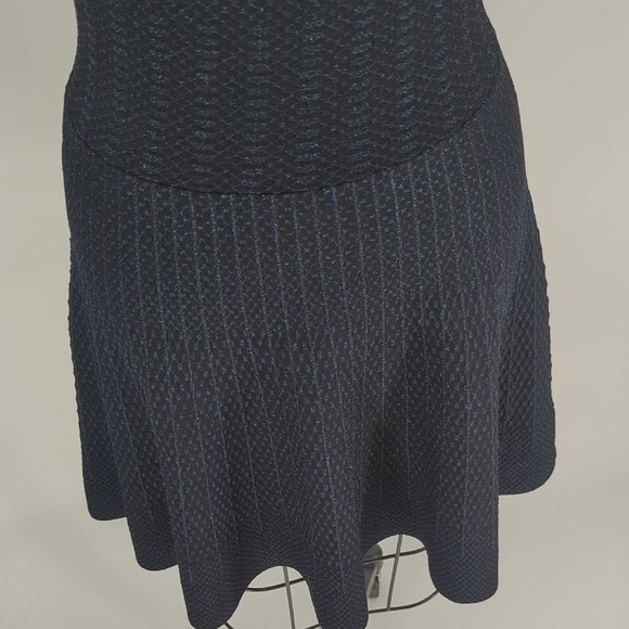 00082 Torn Ronny Kobo Knit A Line Dress Black Blue size Small fall spring preppy - Picture 5 of 9